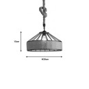 Plafonnier suspension luminaire corde 30x15 cm
