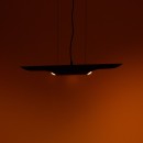 Plafonnier suspension luminaire métal noir doré  60x6 cm