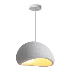 Plafonnier suspension luminaire gris clair 30x18 cm