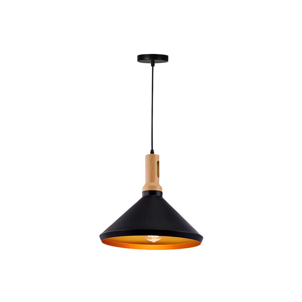Plafonnier suspension luminaire métal noir 35x24 cm Plafonnier suspension luminaire métal noir 35x24 cm