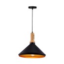 Plafonnier suspension luminaire métal noir 35x24 cm
