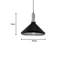 Plafonnier suspension luminaire métal noir 35x24 cm