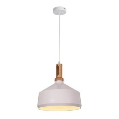 Plafonnier suspension luminaire métal blanc 35x22 cm