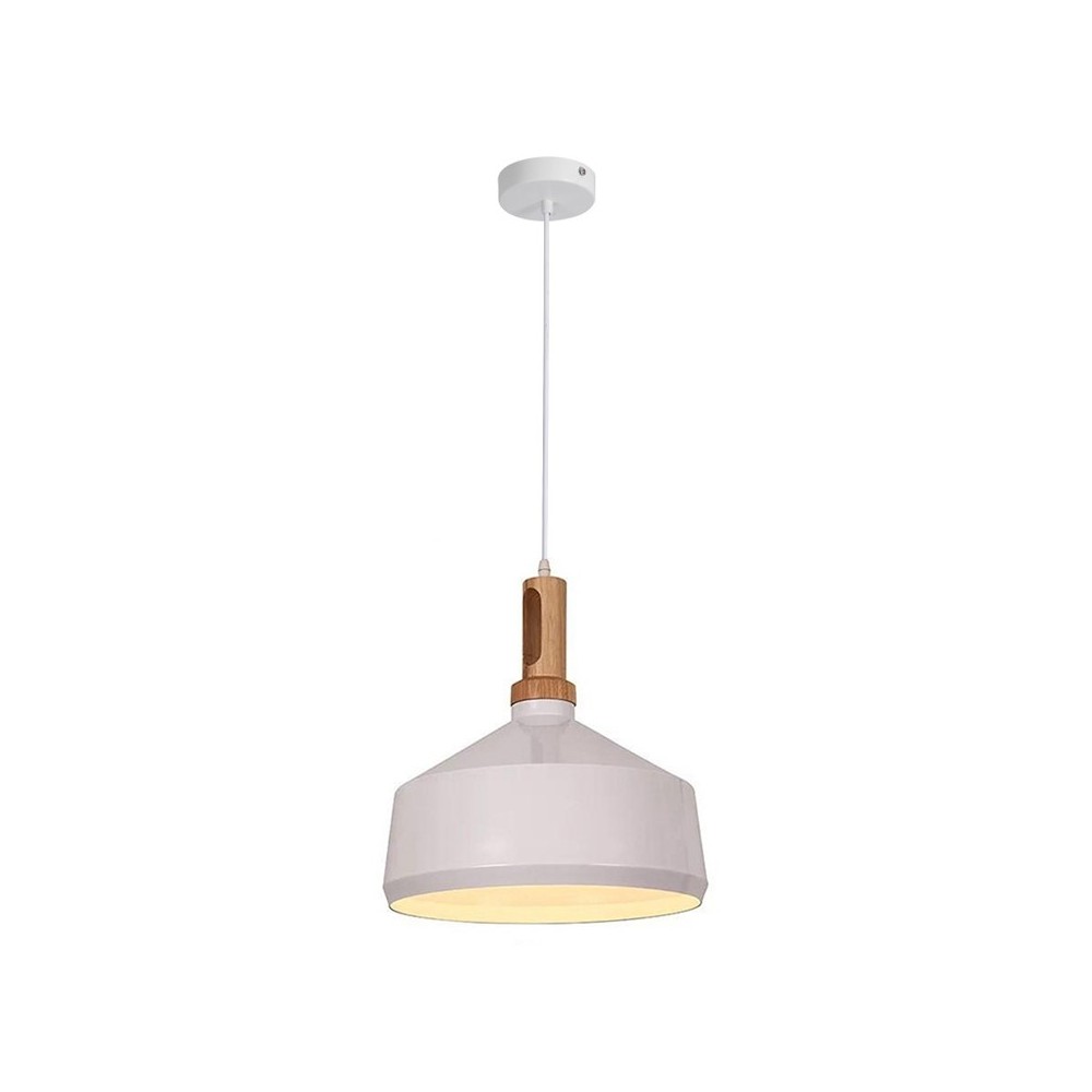 Plafonnier suspension luminaire métal blanc 35x22 cm Plafonnier suspension luminaire métal blanc 35x22 cm