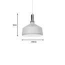 Plafonnier suspension luminaire métal blanc 35x22 cm