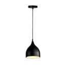 Plafonnier suspension luminaire métal noir 17x20 cm