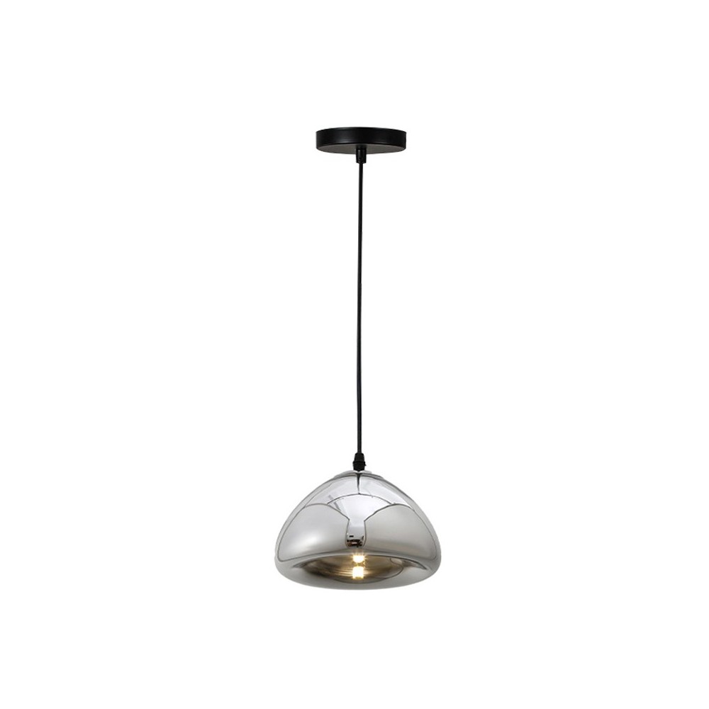 Plafonnier suspension luminaire métal argenté 18x11cm Plafonnier suspension luminaire métal argenté 18x11cm