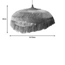 Plafonnier suspension luminaire en sisal 110x65 cm