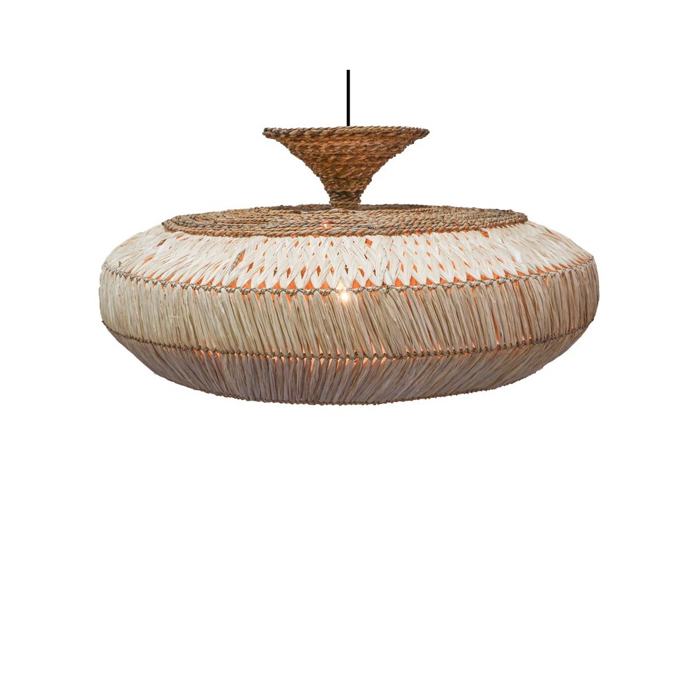 Plafonnier suspension luminaire en sisal 90x43 cm Plafonnier suspension luminaire en sisal 90x43 cm