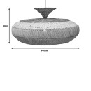 Plafonnier suspension luminaire en sisal 90x43 cm