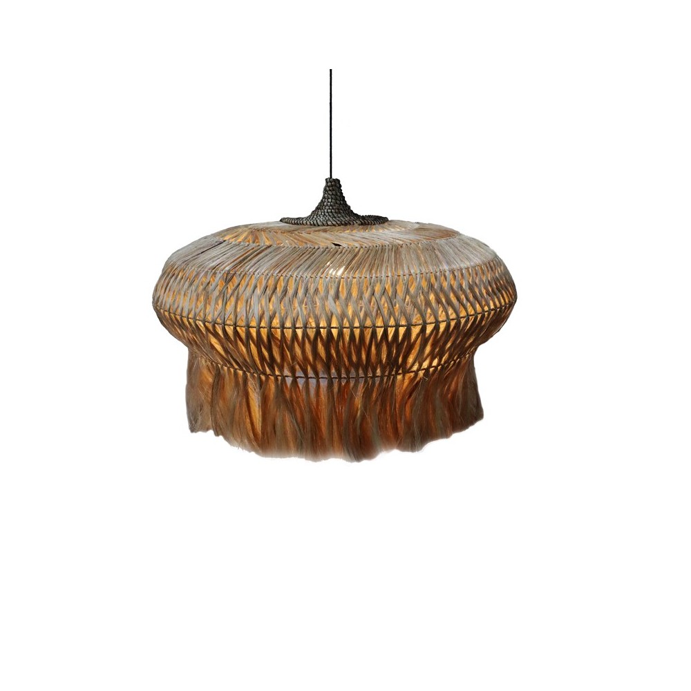 Plafonnier suspension luminaire en bois 90x55 cm Plafonnier suspension luminaire en bois 90x55 cm