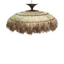 Plafonnier suspension luminaire en sisal 110x55 cm