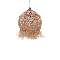 Plafonnier suspension luminaire en sisal 45x55 cm