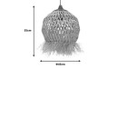 Plafonnier suspension luminaire en sisal 45x55 cm