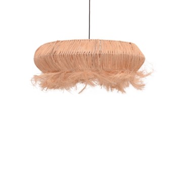 Plafonnier suspension luminaire en bois 65x35 cm
