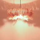 Plafonnier suspension luminaire en bois 65x35 cm