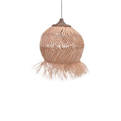 Plafonnier suspension luminaire en sisal 55x68 cm