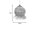 Plafonnier suspension luminaire en sisal 55x68 cm