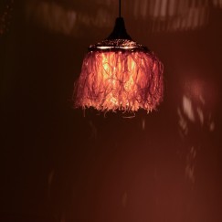 Plafonnier suspension luminaire en sisal 32x45 cm