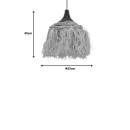 Plafonnier suspension luminaire en sisal 32x45 cm