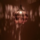 Plafonnier suspension luminaire en jonc de mer 60x60 cm