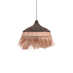 Plafonnier suspension luminaire bois,50x50 cm