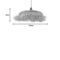 Plafonnier suspension luminaire 60x35cm