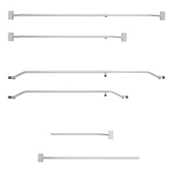 Support de bâche aluminium réglable 108-146 cm pour bâche de remorque