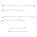 Supports de bâche aluminium réglables 132-204cm pour bâche plate de remorque