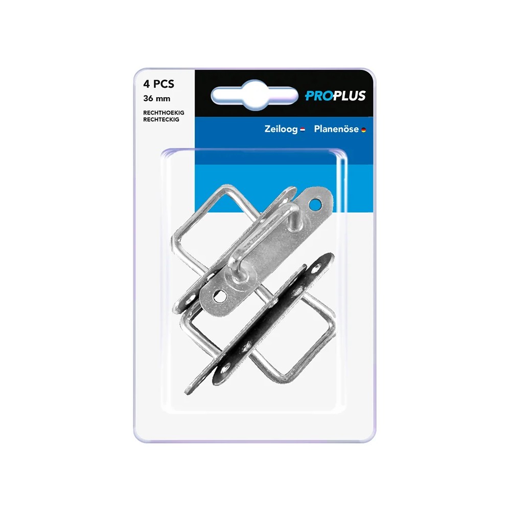 Pontet rectangulaire 36mm 4 pièces dans blister