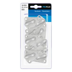 Crochet métal pour corde 41 x 51 mm 10 pièces dans blister
