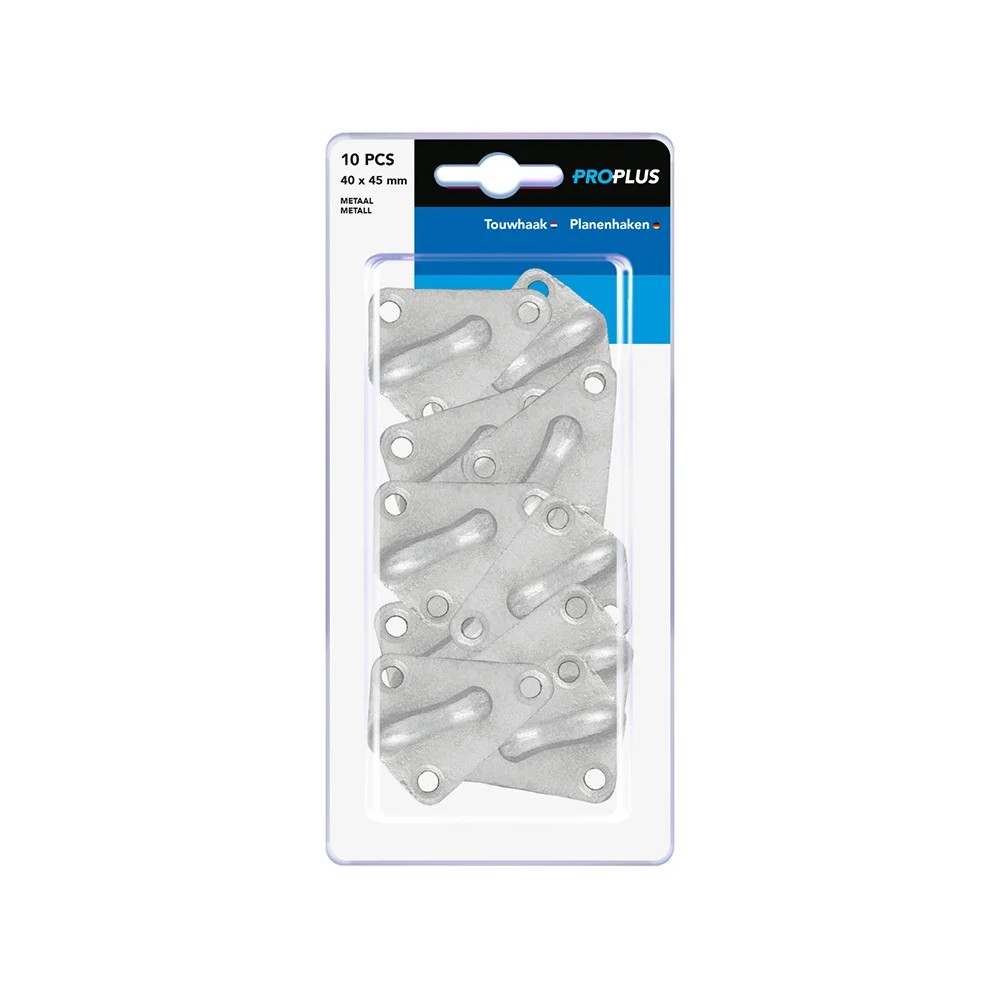 Crochet métal pour corde 41 x 51 mm 10 pièces dans blister