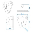 Crochet plastique pour corde 45x39mm