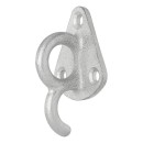 Crochet métal pour corde avec un oeil 70x45mm 5 pièces dans blister