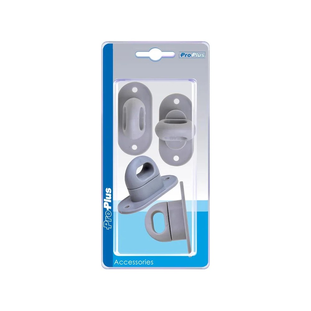 Serrure pour oeillets ovales plastique 4 pièces dans blister