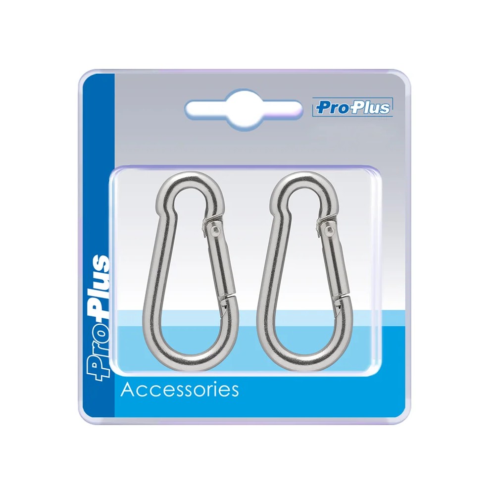 Mousqueton inox 6x60mm 2 pièces dans blister Mousqueton inox 6x60mm 2 pièces dans blister