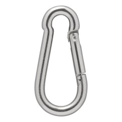 Mousqueton inox 6x60mm 2 pièces dans blister