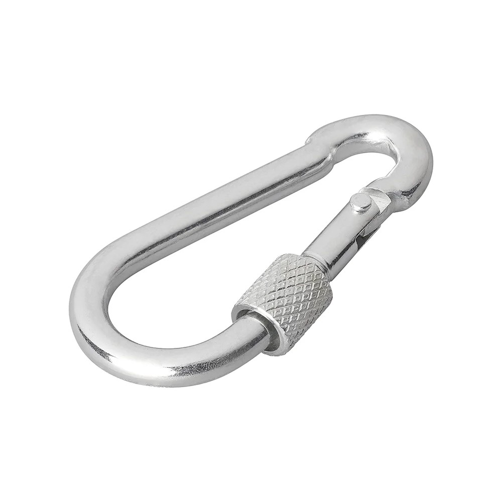 Mousqueton métal 6x60mm avec bouchon à vis verrouillage