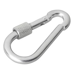Mousqueton métal 6x60mm avec bouchon à vis verrouillage