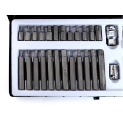 Komplet Bitów TORX, HEX, SPLINE 40el. KD10220