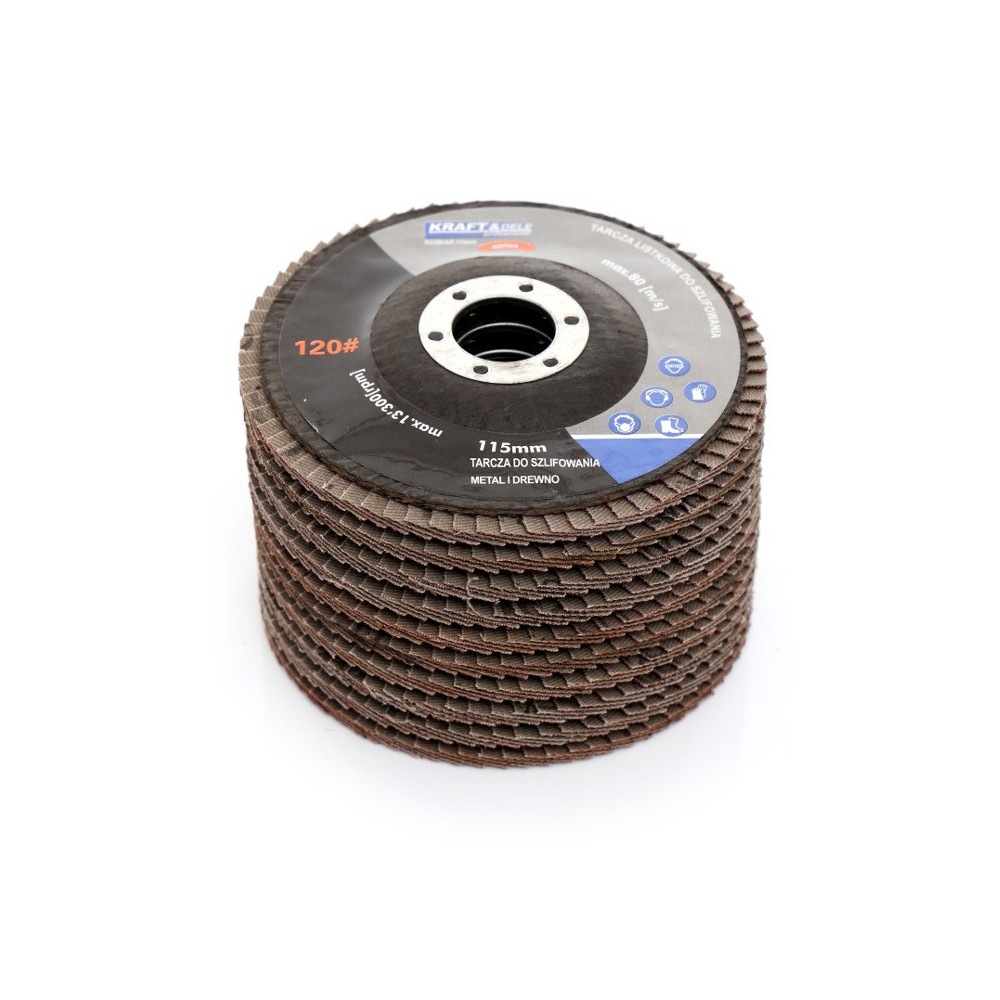 Komplet tarcz listkowych 10szt. 115mm P60 KD961