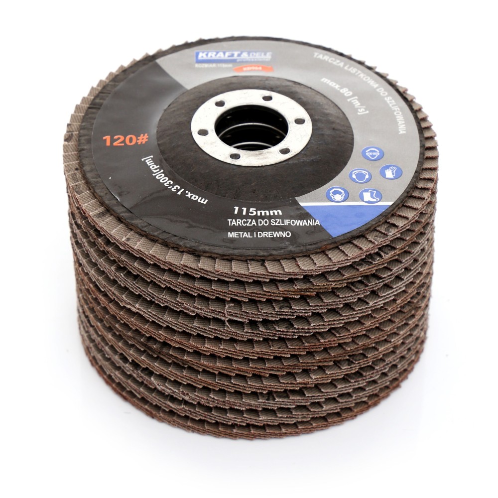 Komplet tarcz listkowych 10szt. 125mm P80 KD967