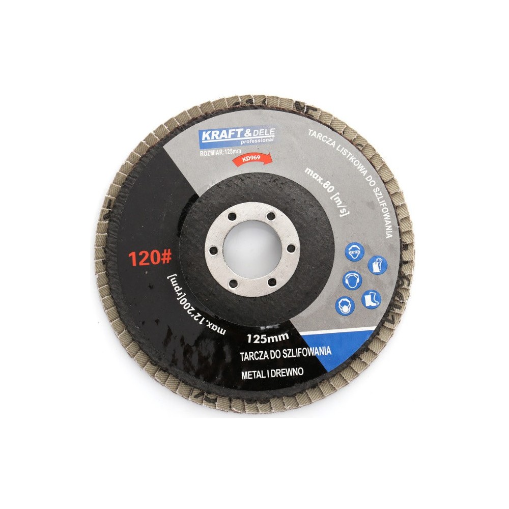 Komplet tarcz listkowych 10szt. 125mm P100 KD968