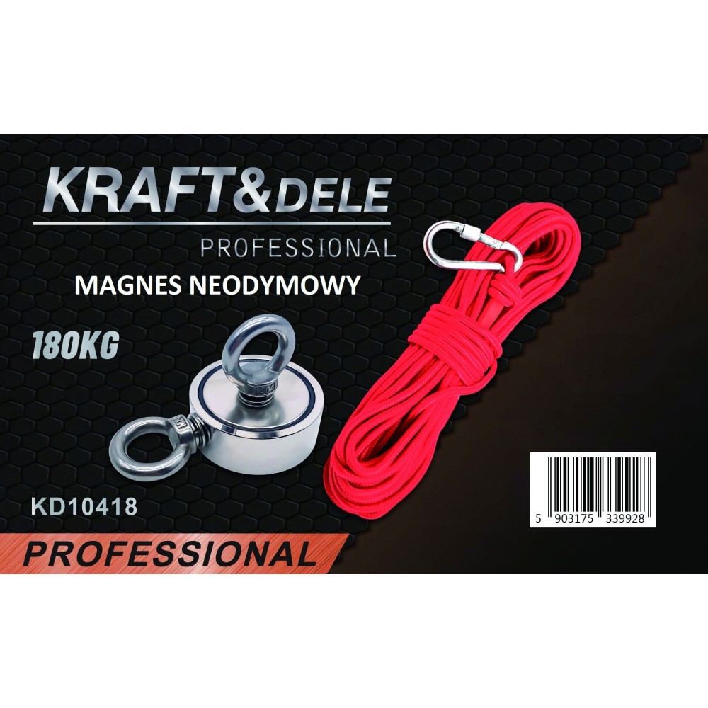 Uchwyt magnetyczny magnes neodymowy 180 kg KD10418