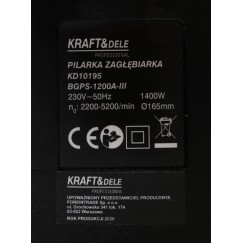 Pilarka zagłębiarka piła tarczowa 1400W KD10195