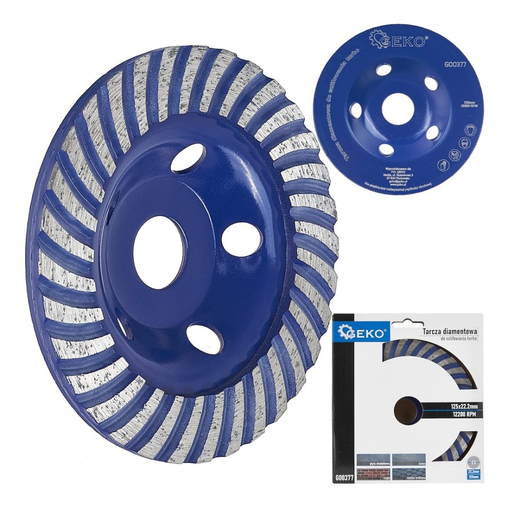 Tarcza diam. do szlif.125mm turbo GEKO(20)