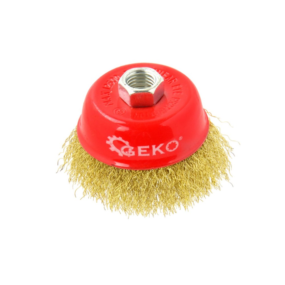 Szczotka druciana czołowa mosiężna 75mm/3" M14(100)