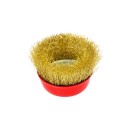 Szczotka druciana czołowa mosiężna 75mm/3" M14(100)