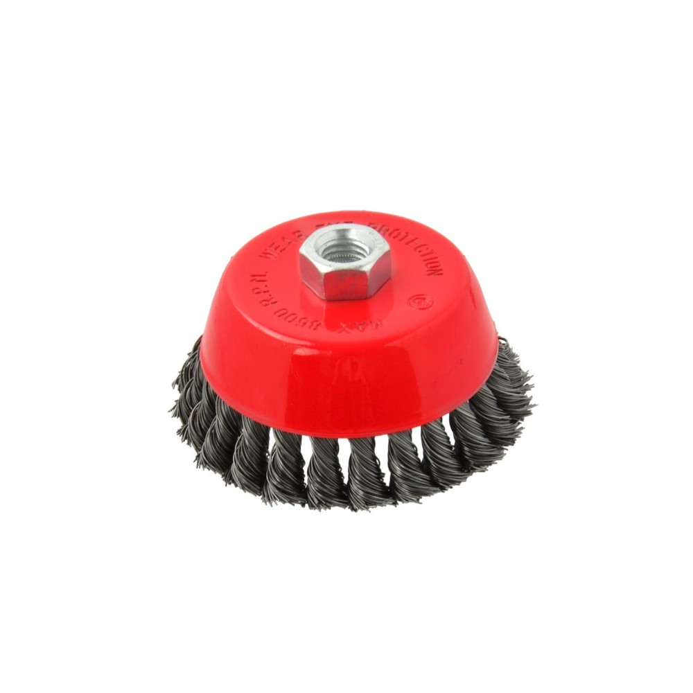 Szczotka druciana czołowa pleciona 100mm/4" M14(60)