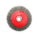 Szczotka druciana obrot.boczna 115mm M14 drut karbowany stalowy(40)